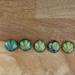 Set of 5 leaf magnets